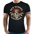 Produktbild: GASOLINE BANDIT® T-Shirt Original Biker Racer Shirt: Old School Gentleman schwarz XL