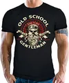 Produktbild: Gasoline Bandit Biker Racer Motorrad Herren T-Shirt: Old School Gentleman