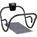 Produktbild: Bauchtrainer ab Roller, Bauchmuskeltrainer, faltbar, HxBxT: 66 x 70 x 70 cm, Sixpack Fitness Trainer, schwarz - Relaxdays
