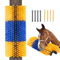 Produktbild: VEVOR Kratzbürste, Pferdebürste mit 2 Schrauben, 51x19x10cm Viehbürste zur Linderung von Juckreiz & zur ständigen Reinigung, Fellpflege, Scheuerbürste, Kratzbaumbürste für Pferde, Schweine & Rinder