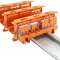 Produktbild: 3er-Set WAGO 221-500 Klemmen-Befestigungsadapter f. Hutschiene Serie 221 COMPACT