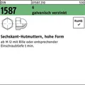 Produktbild: 25er PACK(Stk)  001587061000160000 Sechskanthutmutter DIN 1587 M 16 6 galvanisch