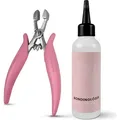 Produktbild: hair2heart Bonding Extensions Entferner Set - Bonding Lösungsmittel 100ml + Bonding Zange zum Entfernen von Keratinverbindungen, Sanft und schonend