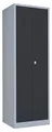 Produktbild: Lüllmann Spind Kleider-Wäsche-Schrank Kleiderspind 2-türig Spindschrank 180x50x50cm grau/anthrazit 510708 für Personalraum