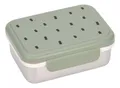 Produktbild: LÄSSIG Kinder Brotdose Edelstahl Lunchbox Frühstücksbox Nachhaltig Kindergarten Schule/Happy prints light olive