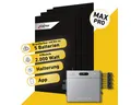 Produktbild: Balkonstrom Balkonkraftwerk MAX Pro 2000 Watt Solaranlage mit Speicher Komplettset Bifazial, 2000 W, Monokristallin, (4x Sunpro Solarmodul á 500 Watt, 1x Zendure SolarFlow 2400 Pro, 1-5 Zusatzspeicher AB3000L), Halterung für Dach, Fassade, Balkon & Garten, App & Plug&Play DE