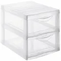 Rotho Schubladenbox 1421900096, Orgamix, A4, 2 Fächer, Kunststoff, geschlossen, transparent