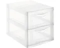 Schubladenbox Orgamix DIN A4 2 Schübe transparent 26x36x25,5 cm
