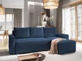 Produktbild: Masseno Ecksofa POTARO mit Schlaffunktion L-Form, Sofa mit Bettkasten, Wohnzimmersofa, Couch, Soffa, Bettsofa, Couchgarnitur- Blau, POSO 05
