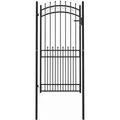 Produktbild: vidaXL Zauntor mit Spitzen Schwarz 100 x 200 cm