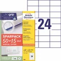 Produktbild: Avery Zweckform® 6605 6605 Universal-Etiketten ultragrip - 70 x 37 mm, weiß, 1.5