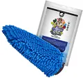 Produktbild: Nuke Guys XL Chenille Waschhandschuh - Auto Wasch Handschuh aus Ultra sanften Mikrofasern - Microfiber Wash Mitt - Für eine fusselfreie und kratzerfreie Autowäsche - Blau