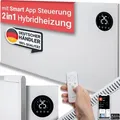 Produktbild: Heidenfeld Hybrid Infrarotheizung HF-HP150 | Steuerung via App - Fernbedienung - Touch-Bedienfeld - Thermostat - 1000 Watt - bis 25 m2 - Weiß