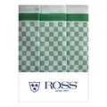 Produktbild: Ross 3er Pack Zwirn Halbleinen Geschirrtücher Karo grün, 50x70 cm