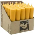 Produktbild: Stabkerzen aus Paraffin, 100/22 mm, Gelb, KERZENFARM HAHN, Brenndauer ca. 4h, 25 Stück pro Verpackung
