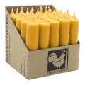 Produktbild: luterna Stabkerzen aus Paraffin, 100/22 mm, Gelb, KERZENFARM HAHN, Brenndauer ca. 4h, 25 Stück pro Verpackung