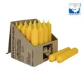 Produktbild: Stabkerzen 100x22mm Gelb Paraffin KERZENFARM HAHN RAL 4h Brenndauer Deko Feier