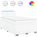 Produktbild: vidaXL Boxspringbett mit Matratze Weiß 120x200 cm Kunstleder