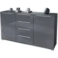 Produktbild: Vladon Sideboard, Grau, Holzwerkstoff, 138.5x75.5x35 cm, Wohnzimmer, Kommoden & Sideboards, Sideboards