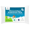 Produktbild: Third of Life Kinder Kissen 40x60, Oekotex-Zertifiziert, Höhenverstellbares Kinderkissen ab 3 Jahre, Kinderkopfkissen TILLA, Weiches Kopfkissen mit Bio-Baumwolle
