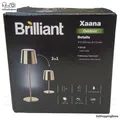 Produktbild: Brilliant Xaana Outdoor LED Tischlampe USB Dimmbar Messing Gebürstet IP44 4W