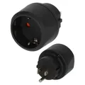 Produktbild: Brennenstuhl Reisestecker/Reiseadapter (Reise-Steckdosenadapter zum Anschluss elektrischer Geräte mit Schutzkontakt Stecksystem in Ländern mit amerikanischem (3-Pin) Stecksystem) schwarz