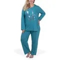 Produktbild: Moonline Pyjama Pyjama in großen Größen (Übergröße XL - 4XL) aus 100% Baumwolle 48-50