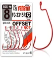 Produktbild: FANATIK Haken Offset FO-3315 gr. 8, 6, 4, 2, 1, 1/0, 2/0, 3/0, 4/0, 5/0 jig Angel Fishing Hook für Gummiköder (Rot, 51mm - #3/0-3 Stück)