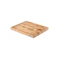 Produktbild: Continenta Schneidebrett Holz Gummibaumholz Tranchierbrett mit Rillen 37x29cm