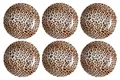 Produktbild: HIT Trading Suppenteller LEOPARD, Ø 21 cm, 6er Set, Braun, Schwarz, Leopardenmuster