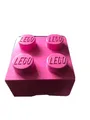 Produktbild: Lego Aufbewahrungsbox ca 24,5x18x24,5 cm pink mit 4 Noppen stapelbar - neu