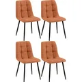 Produktbild: 4er Set Esszimmerstuhl Tilde Orange Stoff