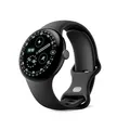 Produktbild: Google Pixel Watch 4 (41 mm) – Android-Smartwatch mit gewölbtem Display und Fitness-Tracking und Unterstützung von Gemini – Aluminiumgehäuse in Matte Black – Sportarmband in Obsidian – LTE