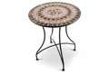 Produktbild: Raburg Gartentisch Mosaiktisch, Balkon- und Terrassentisch, 60 cm Ø, 72 cm hoch, Mayla (rund), liebevolle Handarbeit, Mosaikmuster, schwarzes Metallgestell