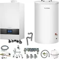 Produktbild: Buderus GB172i.2 Logaplus Gas-Brennwert Paket W22 mit Regelung BC400 und Warmwasserspeicher S120 - 25 kW - 7739621311