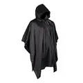 Produktbild: Mil-Tec Poncho Vinyl Unisex • Mehrzweck Regenponcho für Herren & Damen • Wasserabweisend • Inkl. Netzbeutel • Notfallponcho, Regenjacke, Regencape, Regenmantel • Schwarz