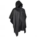 Produktbild: MIL-TEC Poncho Mit Kapuze Vielseitig Wasserabweisend Mit Netztasche Schwarz