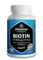 Produktbild: Biotin 10000 mcg hochdosiert vegan, 10 mg reines Biotin (Vitamin B7), für Haarwuchs & Haut, 180 Tabletten für 6 Monate, Natürliche Nahrungsergänzung ohne Zusatzstoffe, Made in Germany