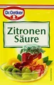 Produktbild: Dr. Oetker Zitronensäure, 5er Pack, je Beutel 5 g, Alternative zu Zitronensaft, zum Einkochen & Verfeinern von Konfitüre, Marmelade, Gelee uvm., vegan