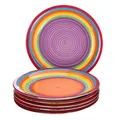Produktbild: 6-tlg. Tellerset Ibiza Speiseteller rund kunterbunte Servierplatten Essteller