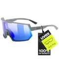 Produktbild: Uvex sportstyle 235 - Sportbrille für Damen und Herren - 100% UVA-, B, C Schutz - druckfreier Sitz & perfekter Halt - rhino deep space matt/blue - one size