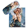 Produktbild: VON LILIENFELD Brillenetui Alfons Maria Mucha: Der Mond Kunst Motiv Etui Brille Mikrofaser Brillenputztuch Brillenbox Stabiles Hardcase Set mit Stoff bezogen