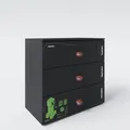 Produktbild: MINECRAFT - Kommode, 3 Schubladen, Carbon Optik, Gaming Möbel mit Beleuchtung