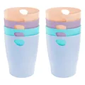 Produktbild: Exacompta 45396D 8er Pack ECOBIN Papierkorb Aquarel 15 Liter mit Griffen. Eleganter und robuster Papierkorb und Mülleimer im modernen Design Farbig sortiert zu je 2x Korallenrot, Blau, Grün, Mauve