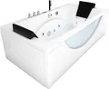 Produktbild: Whirlpool Pool Badewanne Eckwanne Wanne W81R-C-SC 180x90cm mit Radio+Farblicht, aktive Schlauch-Reinigung