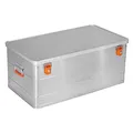 Produktbild: Alubox B140 - Aluminiumbox Transportbox 140 Liter Alukiste mit Deckel & Gummidichtung - Inhalt vor Staub und Spritzwasser geschützt, inkl. 2 Zylinderschlösser, Maße (90 x 49 x 38 cm) abschließbar