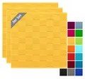 Produktbild: 3 Stück Frotteetücher Küche 50x50 cm Geschirrhandtücher Waffelpique Gelb Liss...
