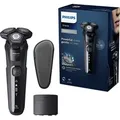 Produktbild: Philips Shaver Series 5000 Elektrischer Nass- und Trockenrasierer mit SkinIQ Technologie - Schwarz/Blau