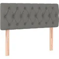 Produktbild: vidaXL Kopfteil Dunkelgrau 100x7x78/88 cm Stoff