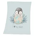 Produktbild: Herding Pinguin Microfaserflausch-Decke, 75x100 cm, 100% Polyester